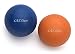 Lacrosse Balls Massage Ball Therapy - Myofascial Tension Release, Fascia Release, Massage Balls for Foot, Massage Balls for Back, Trigger Point Therapy Balls, Yoga, Pack of 2 Balls (Orange & Blue)