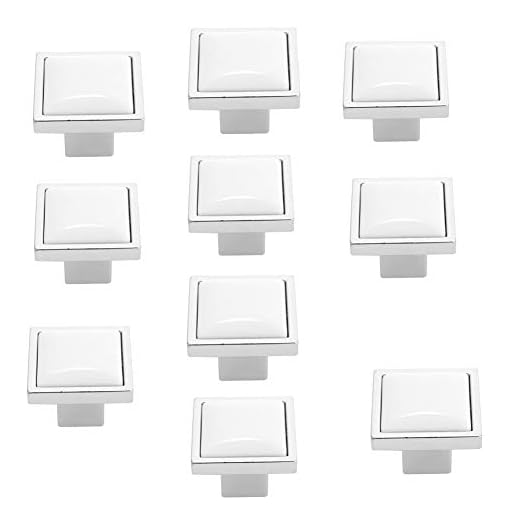 FTVOGUE 10 Unids Aleación de Zinc Armario Cajón Manija Cuadrada Armario de Cocina Puerta Puerta Cajón Tirador Perilla(#3)