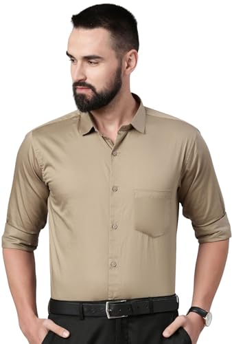 Image of Majestic Man Slim Fit Satin Cotton Formal Shirt for Men