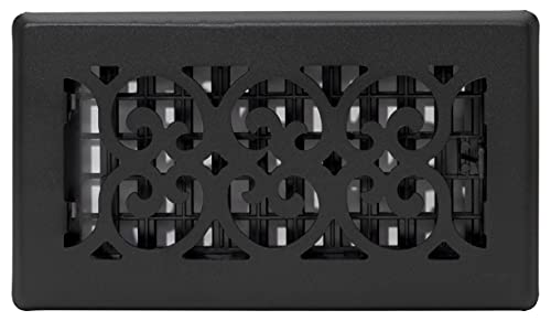 Decor Grates ST408 Scroll Design Floor Register, 4x8, Textured Black by Decor Grates - Image 4