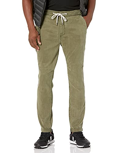 PAIGE Men's Fraser Stretch Twill Cuffed Trouser Pant, Vintage Spanish Moss, 40