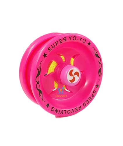 Image of Shivsoft Fine Quality high Speed Plastic YoYo Spinner Toy (1 pcs) Make in India (Pink)
