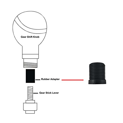 Lunsom Spring Shifter Knob, Aluminium Alloy Gear Stick Head Manual Auto Shifting Knob With 3 Adapters Metal Stick Grip Lever Shift Handle (Colorful Spring&Black) #TOP6
