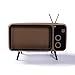Retro TV Bluetooth Speaker V4.2 Vintage Wireless Radio, AUX FM Bluetooth Optional 3D Stereo Sound Quality Portable Loudspeaker with TF Card Slot Also Cell Phone Holder Art Decoration (Silver Grey)