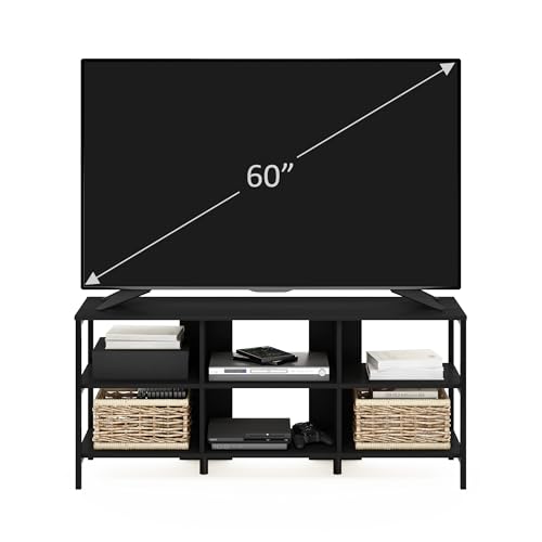 Furinno Camnus TV Stand, 3-Tier Modern Entertainment Center with Metal Frame Support, TV Console with Open Back, for TVs up to 60 Inch, for Living Room, Bedroom, Americano - image 6