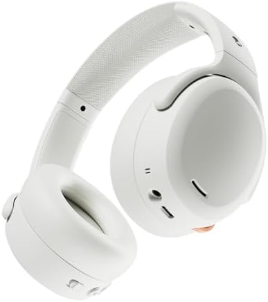 Skullcandy Crusher ANC 2 Wireless Bluetooth Over-Ear-Kopfhörer - Weiß | Multisensorischem Bass, Active Noise Cancelling, 60 Stunden Akkulaufzeit
