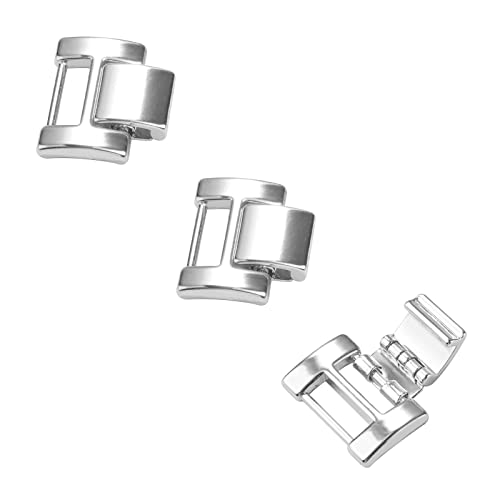 WONMILLE Extra 0.8'' Extension Links 3 Pieces Pack Watch Band Only Suitable for All Chains with a Width of 2cm (Silver)