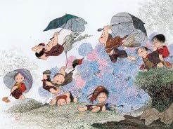 4枚セット　風の画家　中島 潔　アートプリント　額付き　1枚色褪せあり 4枚セット 風の画家 中島 潔 アートプリント 額付き 1枚色褪せあり