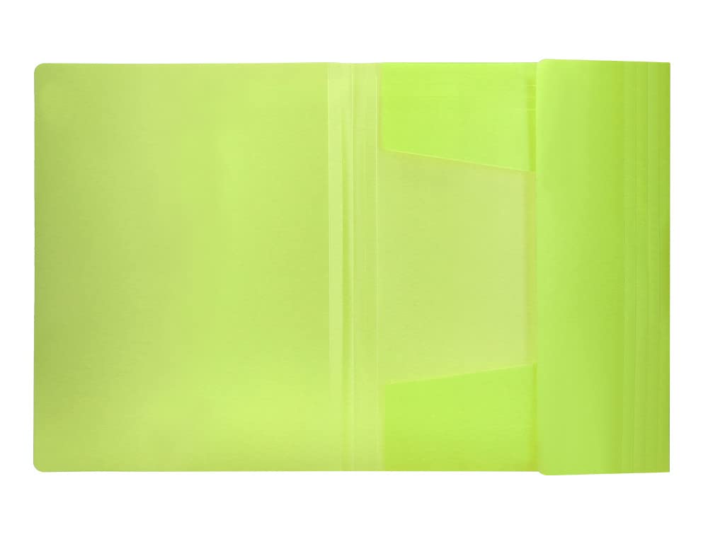 Folder liderpapel Rubber Flaps Polypropylene din a4 Yellow fluor Opaque - Image 2