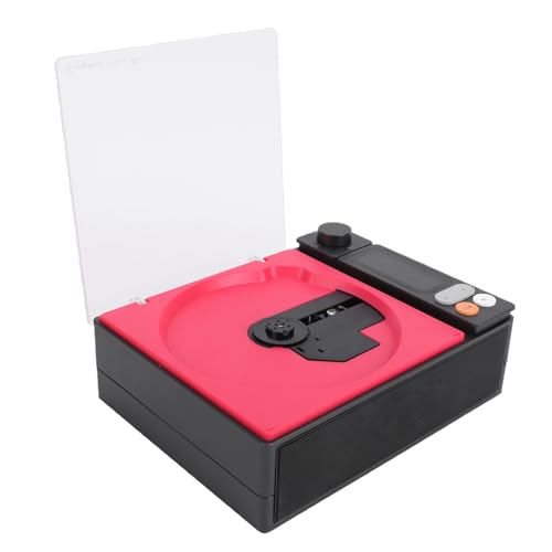 Bewinner Reproductor de CD Portátil Bluetooth 5.1 con Pantalla LCD, Radio FM, Control Remoto, Batería Recargable de 4000 MAh, Entrada USB, Sonido de Alta Fidelidad para Audio de (Negro y Rosa)
