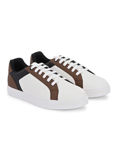 Image of Centrino Women Casual Shoes | Colorblock Sneakers with Ultra Soft Cushion Lace-Up Shoes All-Day Comfort | Trendy & Lightweight Design | Low Top Flat Sole(7611)
