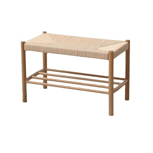 Banc robuste en bois pour entrée chic avec banquette de rangement intégrée - 2