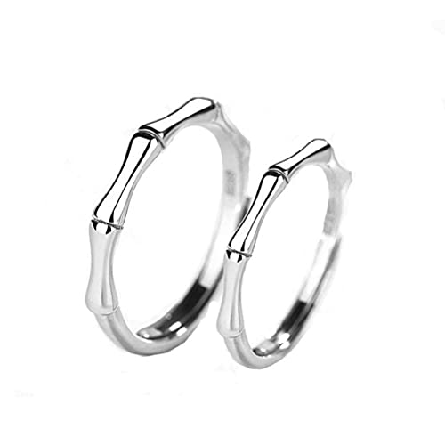 Anneaux de paire ouverts en argent S925 véritable éclat durable