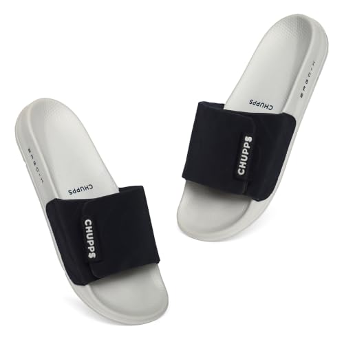 Image of CHUPPS Flow Men's Orthopedic Adjustable Sliders | Lightweight Cushioned Slides | Soft EVA Footbed | Anti-Slip Comfortable Slip-On Slippers for Indoor & Outdoor Use
