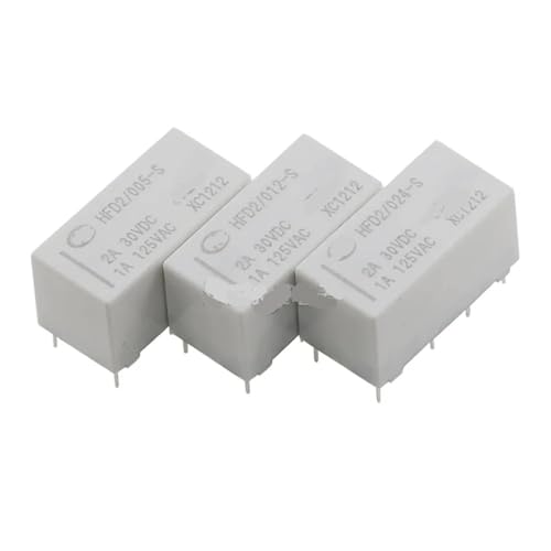 Relé de retención magnética HFD2-012-S de doble bobina, 10 pines y 1A, 2 unidades
