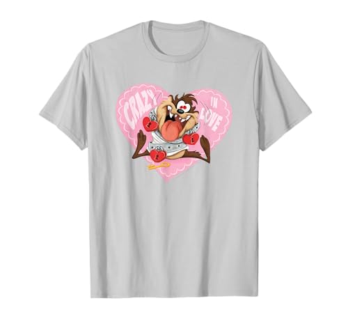 Looney Tunes Taz Valentine's Day Crazy In Love T-Shirt