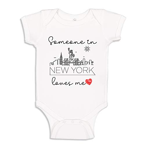 Someone In New York City Loves Me Baby One Piece New York Infant Bodysuit 6 Mo White #TOP3