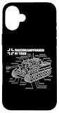 World War 2 German Tank Tiger I Engineering Blueprint Case for iPhone 16 Plus