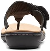 Clarks Laurieann Rae Flat Sandal, Black Textile, 9 Medium | Image 6