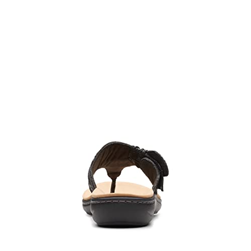 Clarks Laurieann Rae Flat Sandal, Black Textile, 7 Medium #TOP6