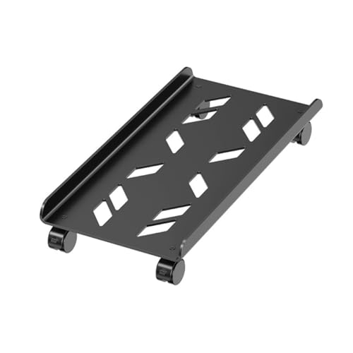 EXAOMBLE 属製スタンド キャスター付きパソコンラック 移動式ホルダー 冷間圧延鋼製耐久性 オフィス 家用デスクトップコンピューター用高さ