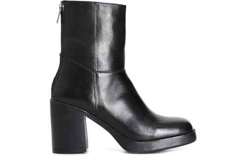 Bottines en cuir pour femme CAFèNOIR à talon et fermeture éclair