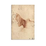 Leonardo_Da_Vinci, Study of A Warrior's Head for The Battle 