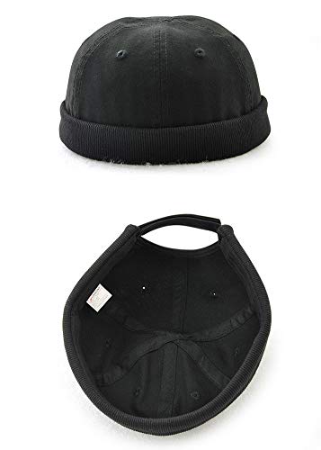 Men Women Beanie Worker Sailor Cap Rolled Cuff Retro Brimless Hat2