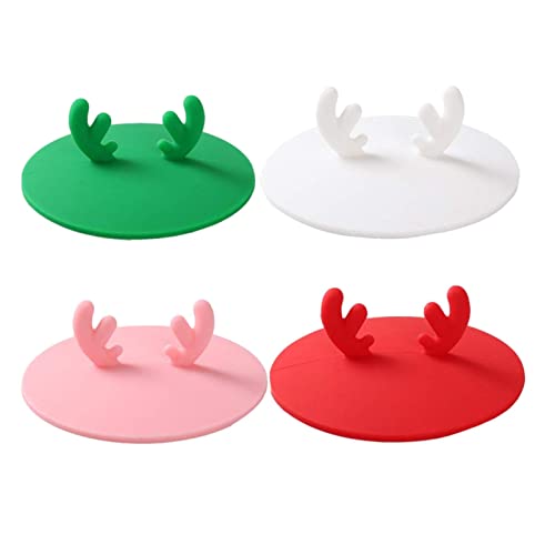 Couvercle de tasse en silicone bois de cerf mignon idée cadeau originale