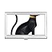 Ancient Egypt Abstract Black Cat Pattern Business Card Holder Case Pocket Box Wallet