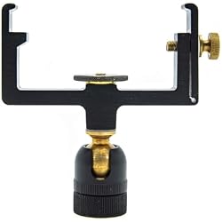 Brunton Ball & Socket Stability Mount for Pocket Transit Compass – Non-Magnetic Aluminum/Brass Tripod Adapter with 1/4-20 Thread for Precise Level Azimuth & Inclination Readings
