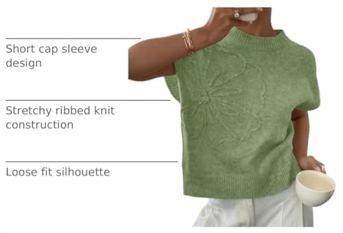Image of SOLY HUX Women's Short Sleeve Business Casual Sweater