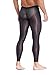 Linjinx Men's Stretch Ice Silk Leggings Base Layer Legging Tights Sheer Long Johns Seamless Pants Black X-Large