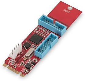 DIGITUS Karta IO NGFF M.2 PCIe karta interfejsu USB 3.0 2 porty 19-pinowe USB maks. 5 Gbit/s