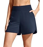 G4Free Chillwhisp Athletic Shorts for Women 4" - High Waist Lightweight Casual Running Shorts Bui...