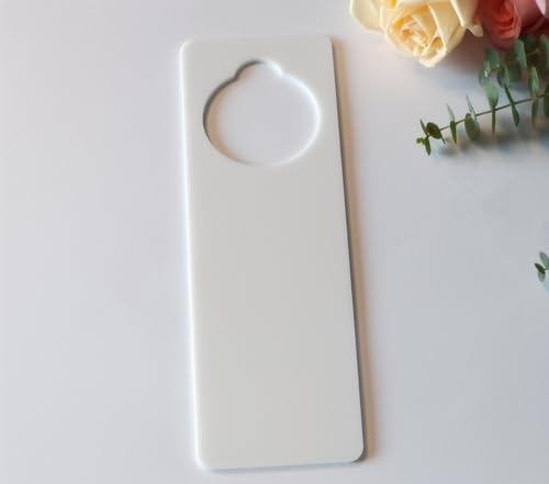 5pcs of Door Hanging Hangers Blank Signs,DIY Blank Door Knob Signs for Painting, DIY Craft, Home, Office Hotel Decoration,Business Use, Arts and Crafts (White)