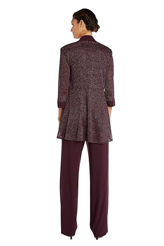 R&M Richards Womens 2PC Metallic Dress with Jacket3