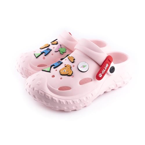 R-ISLAND Zuecos Mujer,Clogs de Mujer,Hecho con eva de Alta Elasticidad,Impermeable,Antideslizante,Cómodo,Perfectamente para casa Exterior o Interior. (Rosa, 40)