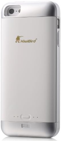 KiwiBird MFI Apple Certified Phone Rechargeable Battery Case for Iphone 5/5s Portable Extended Backup Power Bank (Fits All Versions of Iphone 5 & 5s) (white)