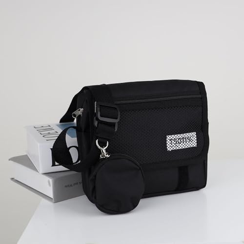 Mini Messenger Bag with Detachable Pouch for Men & Women – Crossbody Shoulder Bag for Travel, Daily Use, and Casual Outings3