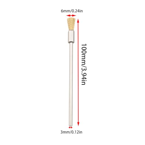 Image of 10pcs Polishing Wheel Sanding Rust Removal 3mm Mini Copper Wire Brush 10cm Extended Stainless Steel Wire Wheel Cleaning Rotary Tool