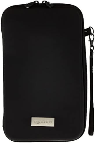 Amazon Basics Travel Case Electronic Devices (e.g. GPS, MP3 Portables, Nintendo DS) & Hard Black Carrying Case for 5-Inch / 12.7 cm Sat Navs