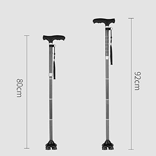 Canne de marche pliable Telesheight reglable avec lampe LED