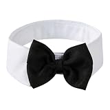 Black Bow Tie Cat Collar Adjustable Pet Tuxedo Collar for Cats and Small Dogs Formal Bowtie Neckwear for Wedding Party Photo Props