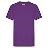 Ages 1-16 Kids Plain Blank T-Shirt Tee Shirt 100% Cotton Boys Girls School Uniform P.E. Gym Purple #1