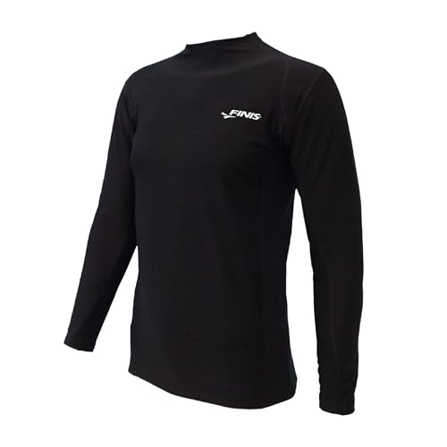 FINIS Thermal Swim Shirt - Heat-Retaining BiPoly Fabric - UPF 50 & Up UV Protection - Chlorine Resistant - Adult