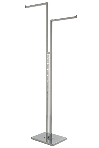 Only Garment Racks 2-Way Rack w/Straight Arms - Square Tubing