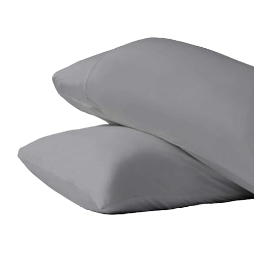 SHEEX Active Comfort Cooling Standard/Queen-Size Pillowcases, Super-Soft Pillowcase Set, 2 Cooling Pillow Covers, Pewter