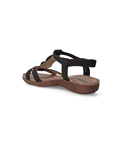 AMARPIES Sandalia esclava cómoda Mujer AMA 17064 Negro - 38, Negro