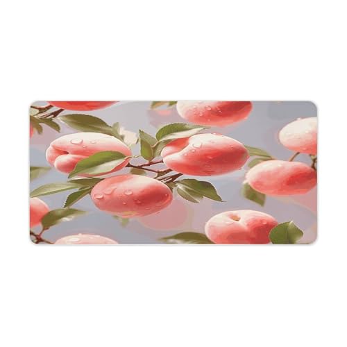 Pink Peach Desk Pad Large Office Desk Mat Rubber Waterproof miniatura 1